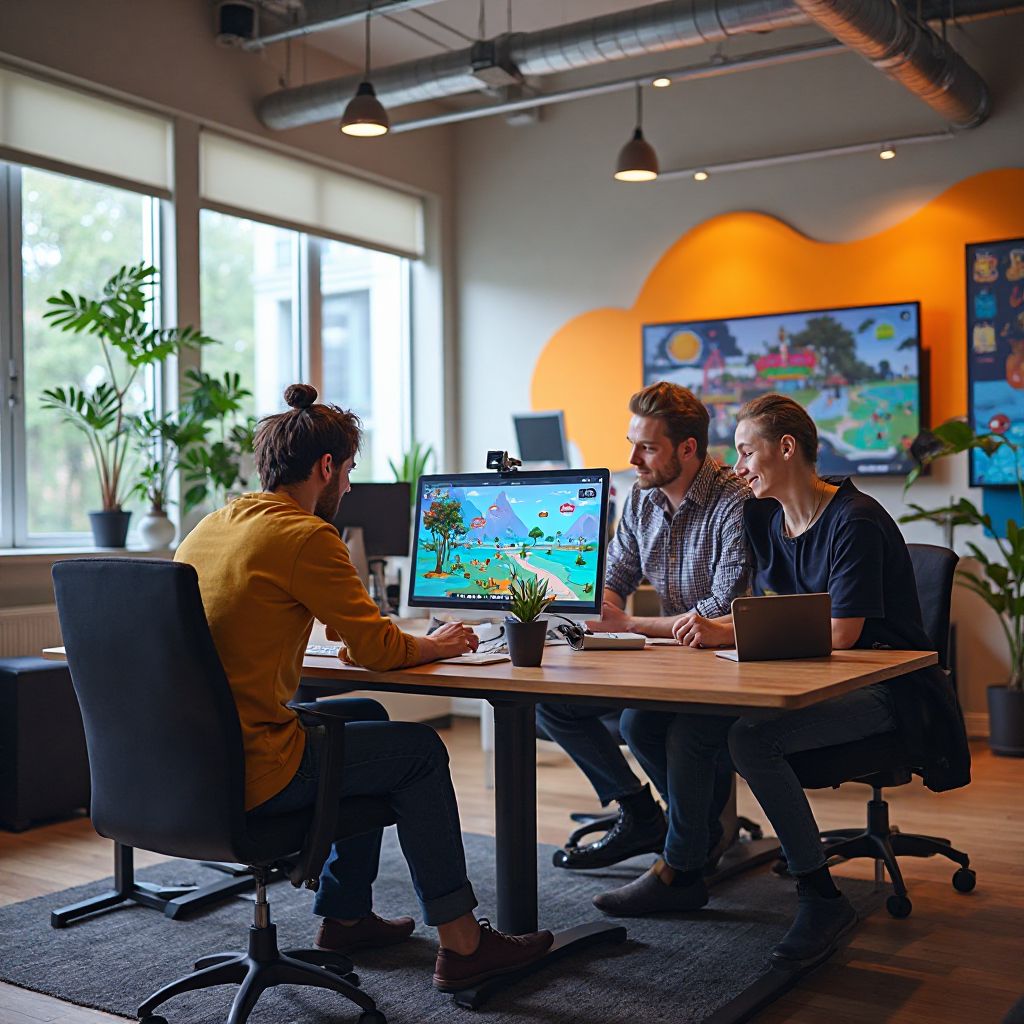 Team di sviluppo al lavoro